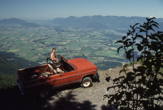 On the road to access the Ridge Trail from the west, June 1989.