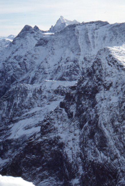 The view to the east from Cheam Peak, across the Cheam Range, October 1989.