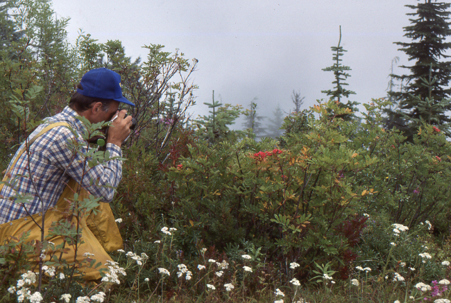 Murray Lundberg on rainy Mount Ford - near Chilliwack, BC.