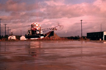 Bill Lythgoe Photo: CF-ISH, Pacific Western Bell 47, Port Hardy, 1950s
