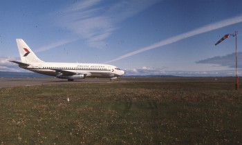 Bill Lythgoe Photo: CF-PWE, Pacific Western Boeing 737, Sandspit, June 1, 1969