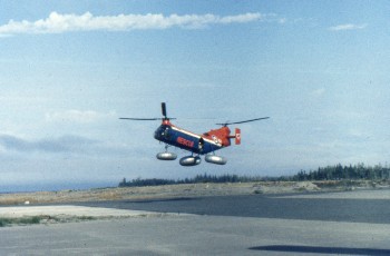 Bill Lythgoe Photo: RCAF Piasecki H21, Port Hardy, 1950s